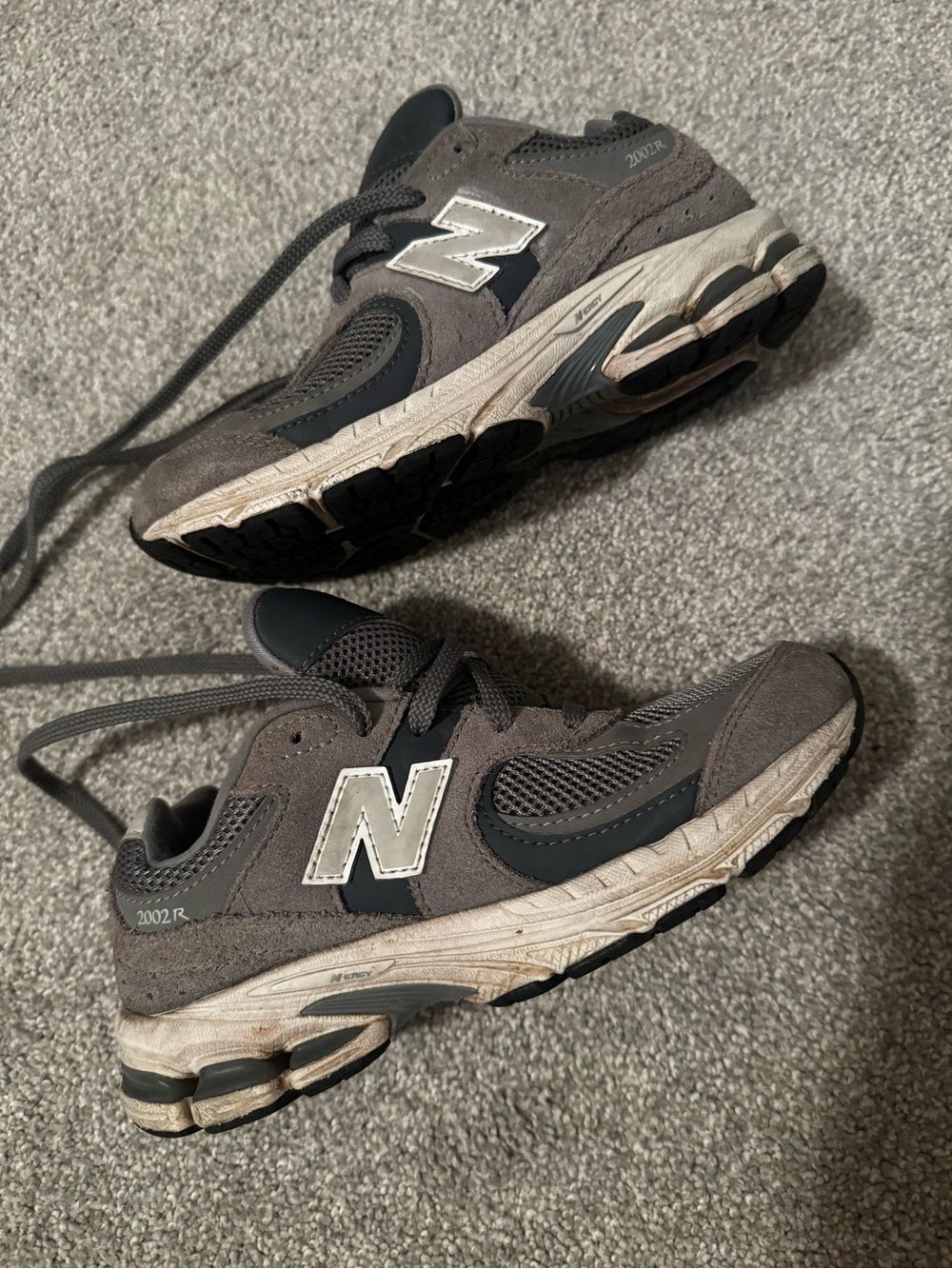 New Balance Grey Suede & Mesh 2002R Sneakers